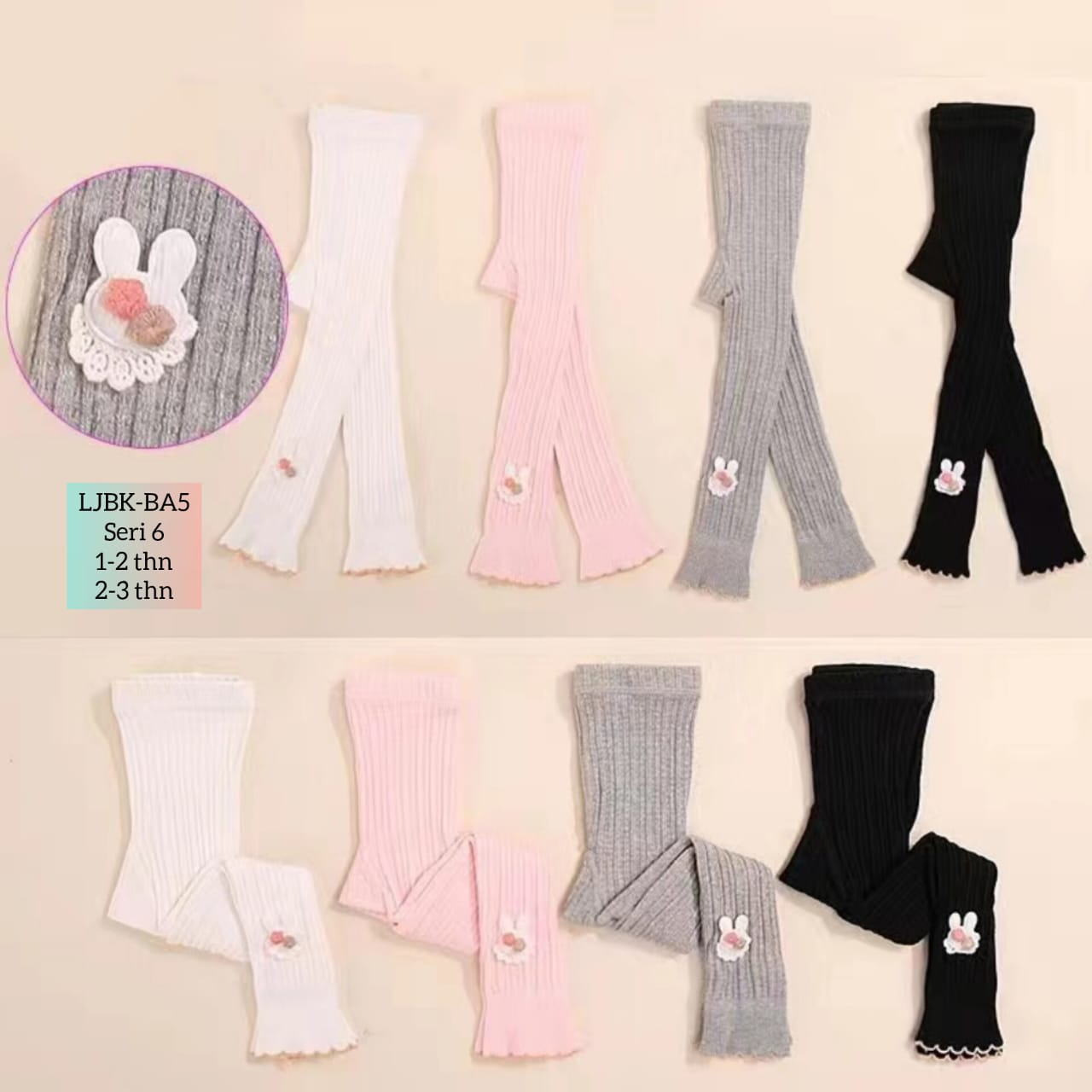 Legging Buka Kaki Anak Murah per seri Isi (6pcs) Mix warna mix ukuran