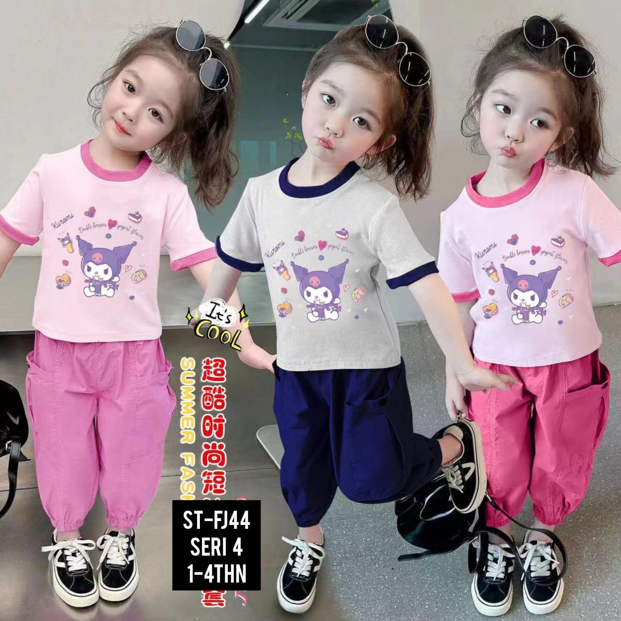 Setelan Anak Cewek SFC1 85 rb Seri 4 dan 5 Sesuai Foto 1-4/5 tahun